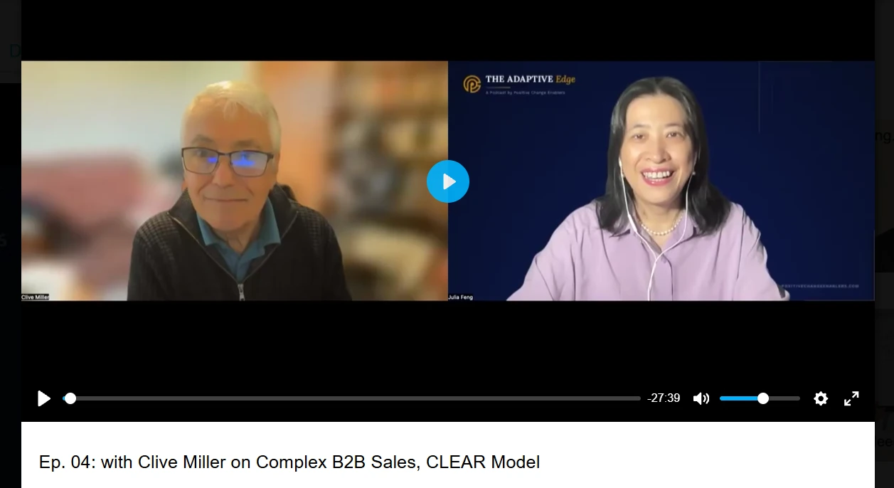 Clive Miller interviewed by Julia Feng for the Adaptive Edge Vlog.