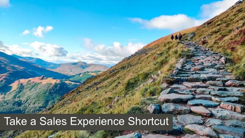 An image depicting a path to the top to support an article about using frameworks to help bridge the sales experience gap.